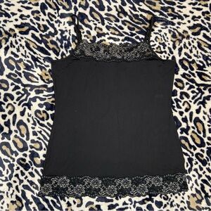 ‼️SOLD‼️ embellished lace trim cami